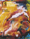 Recherches amérindiennes au Québec, v. XXXV, no 01, 2005